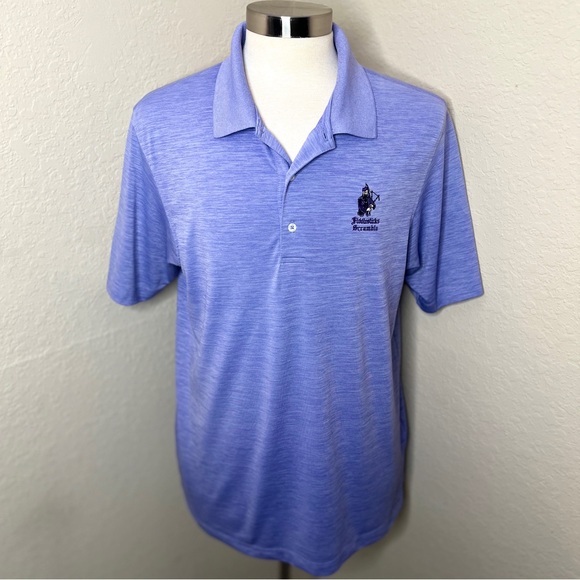 Bermuda Sands Purple Fiddlesticks Golf Polo Size L Wicking Performance Shirt Top - Picture 2 of 16